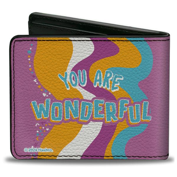 Buckle-Down Bi-Fold Wallet - Furby YOU ARE WONDERFUL Running Pose Pinks/Multi Color