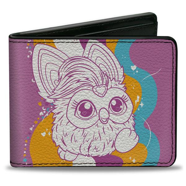 Buckle-Down Bi-Fold Wallet - Furby YOU ARE WONDERFUL Running Pose Pinks/Multi Color