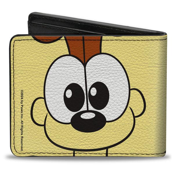 Buckle-Down Bi-Fold Wallet - Garfield Odie Face Character Close-Up Yellow