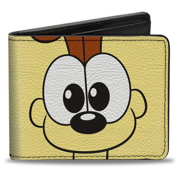 Buckle-Down Bi-Fold Wallet - Garfield Odie Face Character Close-Up Yellow