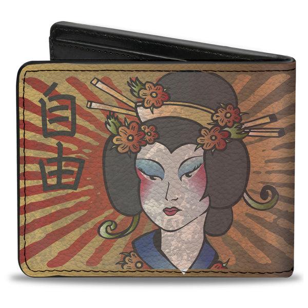 Buckle-Down Bi-Fold Wallet - Geisha Distressed Repeat