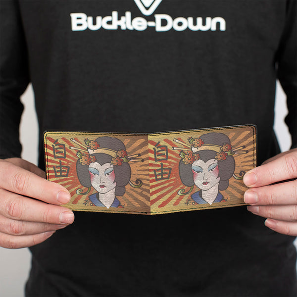 Buckle-Down Bi-Fold Wallet - Geisha Distressed Repeat
