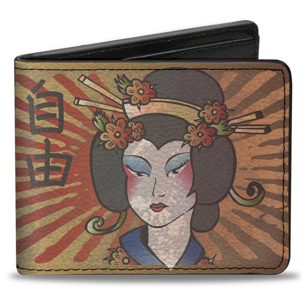 Buckle-Down Bi-Fold Wallet - Geisha Distressed Repeat
