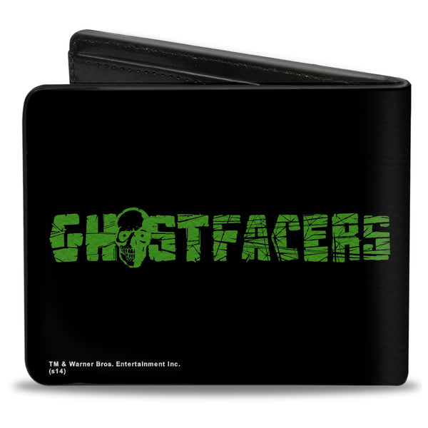 Buckle-Down Bi-Fold Wallet - GHOSTFACERS Logo Black Green