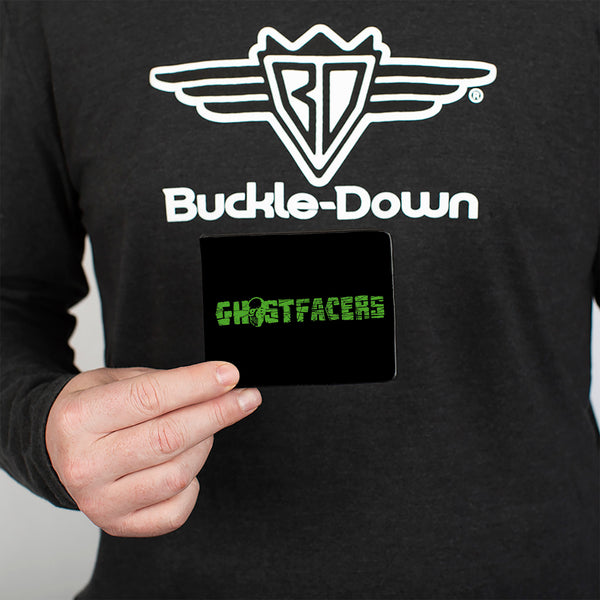 Buckle-Down Bi-Fold Wallet - GHOSTFACERS Logo Black Green