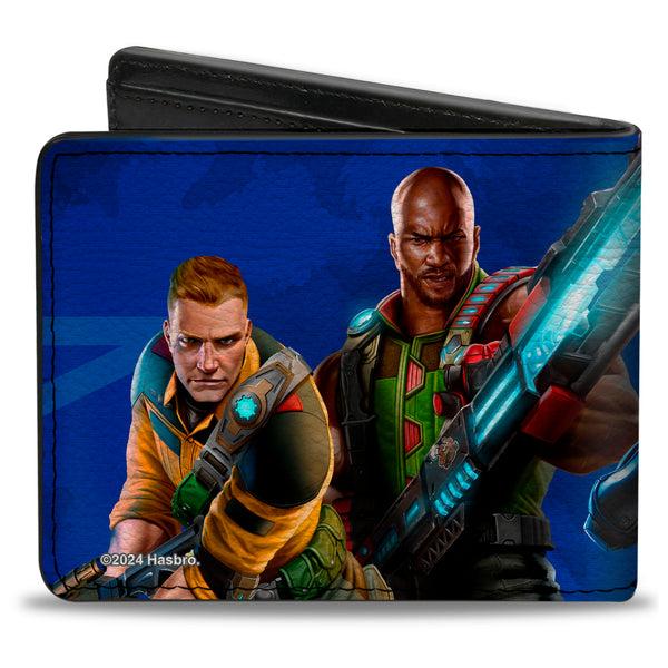 Buckle-Down Bi-Fold Wallet - GI Joe Unit Agents Group Pose And Logo Blues