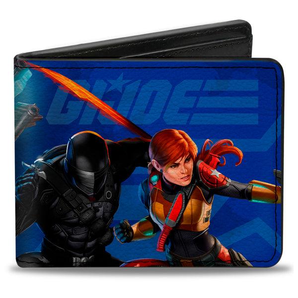 Buckle-Down Bi-Fold Wallet - GI Joe Unit Agents Group Pose and Logo Blues