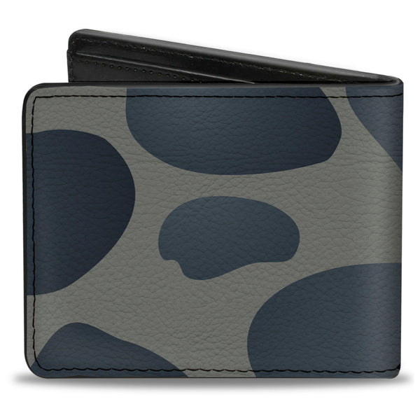 Buckle-Down Bi-Fold Wallet - Giraffe Spots Gray Charcoal