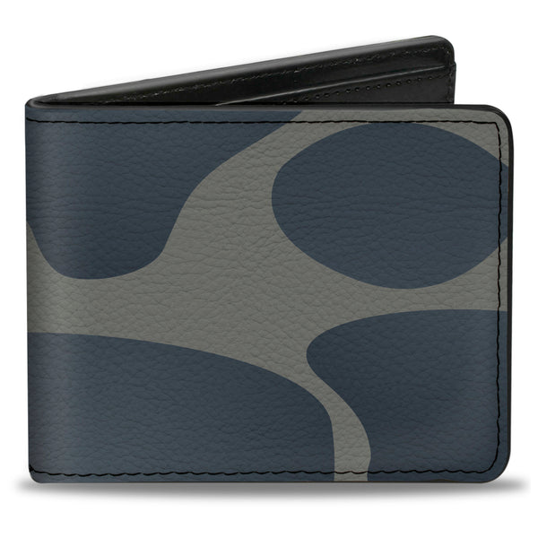 Buckle-Down Bi-Fold Wallet - Giraffe Spots Gray Charcoal