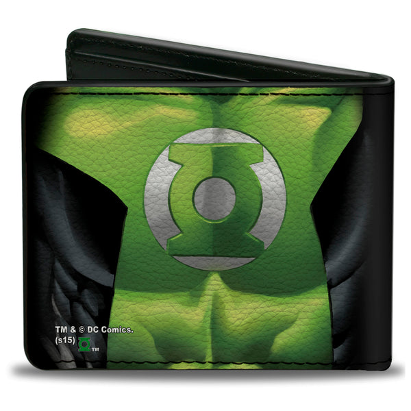 Buckle-Down Bi-Fold Wallet - Green Lantern Chest Logo