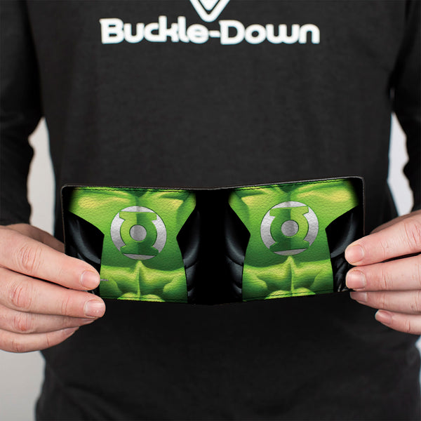 Buckle-Down Bi-Fold Wallet - Green Lantern Chest Logo