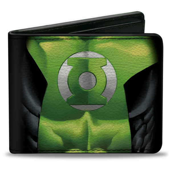 Buckle-Down Bi-Fold Wallet - Green Lantern Chest Logo