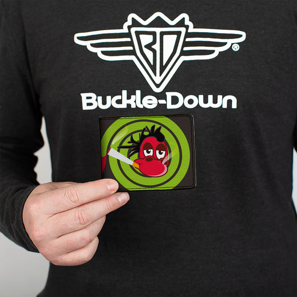 Buckle-Down Bi-Fold Wallet - Green & Red Dragons Smoking Gray