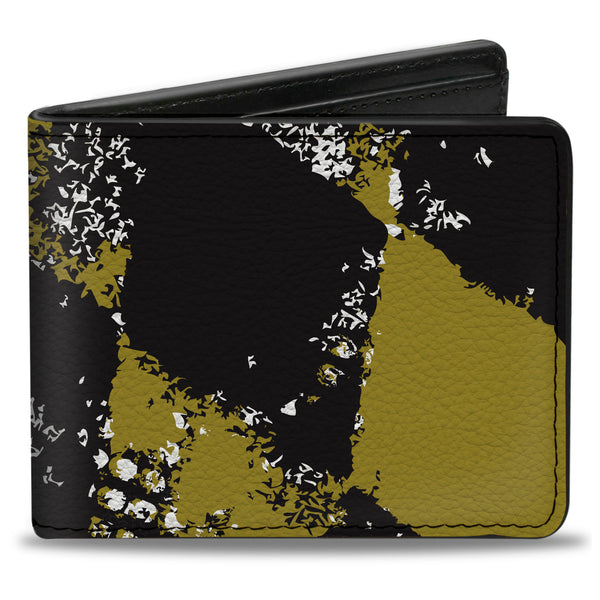 Buckle-Down Bi-Fold Wallet - Grunge Checker Flag Green