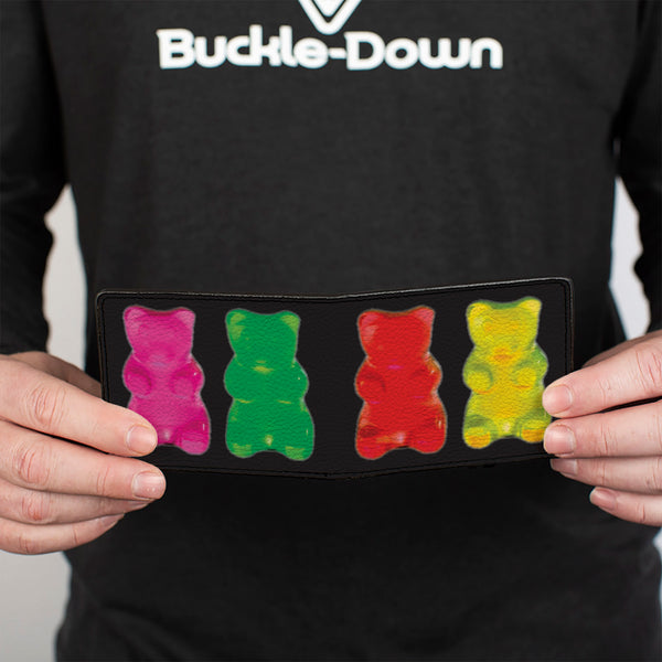 Buckle-Down Bi-Fold Wallet - Gummy Bears Black Multi Color