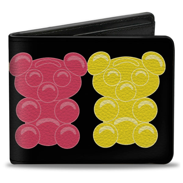 Buckle-Down Bi-Fold Wallet - Gummy Bears Cartoon Black Red Yellow Green