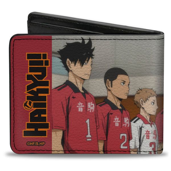 Buckle-Down Bi-Fold Wallet - HAIKYU Nekoma High School CONNECT Group Pose Red