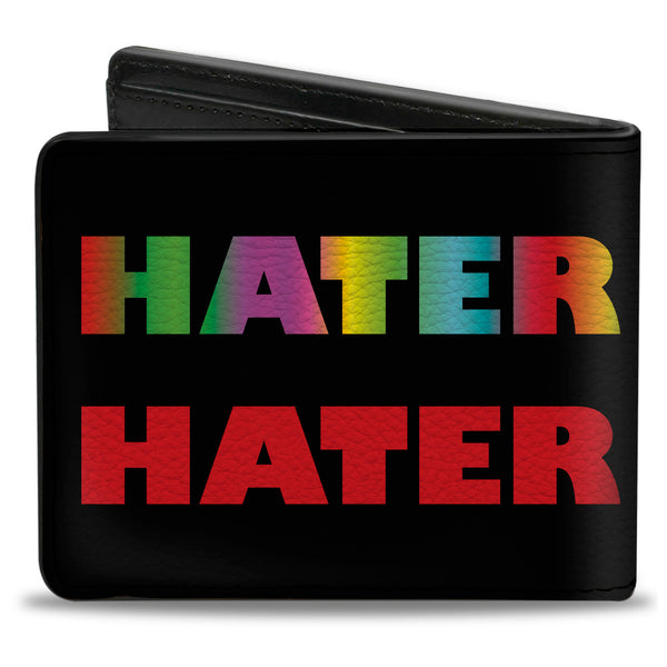 Buckle-Down Bi-Fold Wallet - HATER Black Red Rainbow Fade