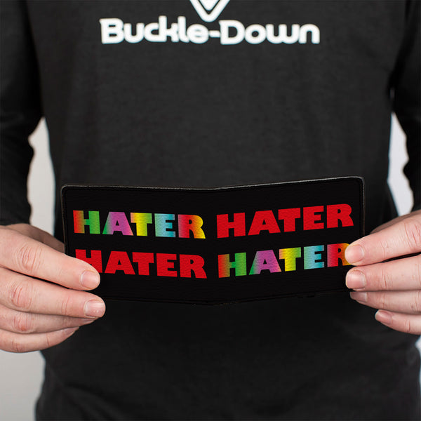 Buckle-Down Bi-Fold Wallet - HATER Black Red Rainbow Fade