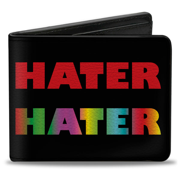 Buckle-Down Bi-Fold Wallet - HATER Black Red Rainbow Fade
