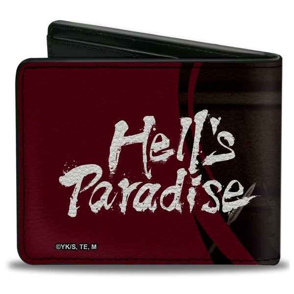 Buckle-Down Bi-Fold Wallet - HELL'S PARADISE Gabimaru With Sword Scene And Title Logo