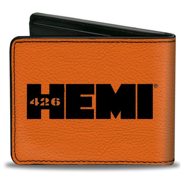 Buckle-Down Bi-Fold Wallet - HEMI 426 Logo Orange Black