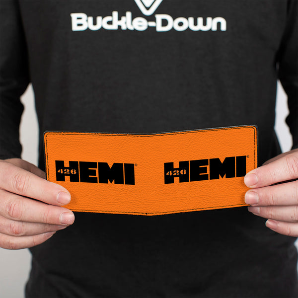 Buckle-Down Bi-Fold Wallet - HEMI 426 Logo Orange Black