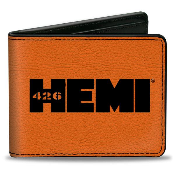 Buckle-Down Bi-Fold Wallet - HEMI 426 Logo Orange Black