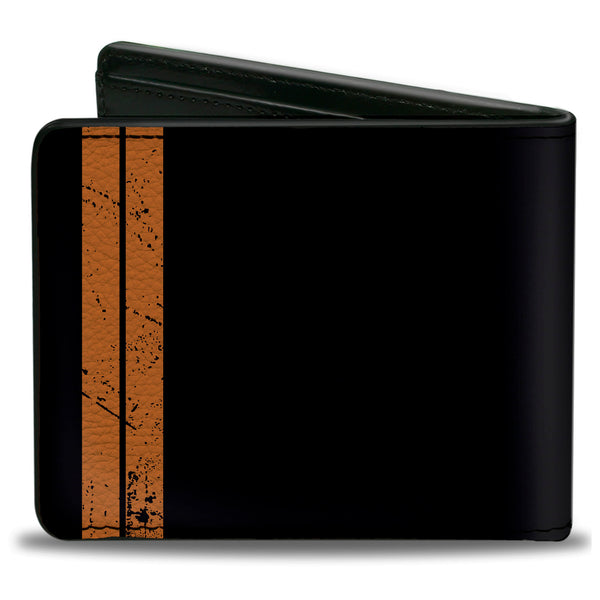 Buckle-Down Bi-Fold Wallet - HEMI 426 Logo3 + Weathered Side Stripe Black/Orange