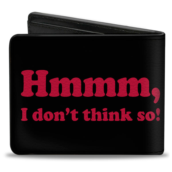 Buckle-Down Bi-Fold Wallet - HMMM I DON'T THINK SO Black Pink