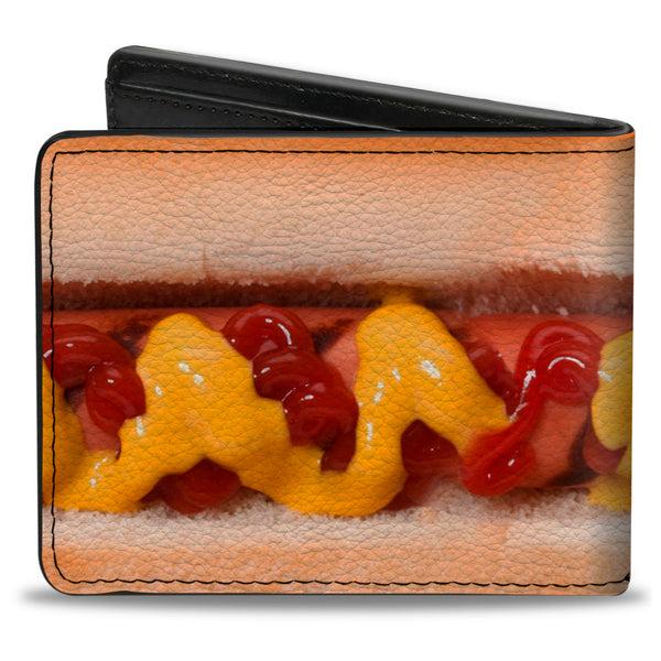 Buckle-Down Bi-Fold Wallet - Hot Dog W Mustard & Ketchup Vivid
