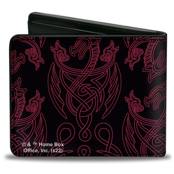 Buckle-Down Bi-Fold Wallet - House Of The Dragon Title Logo Red Black Yellow