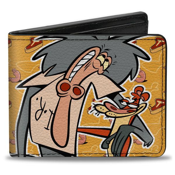 Buckle-Down Bi-Fold Wallet - I AM WEASEL IR Baboon and IM Weasel Pose and Title Logo Yellows