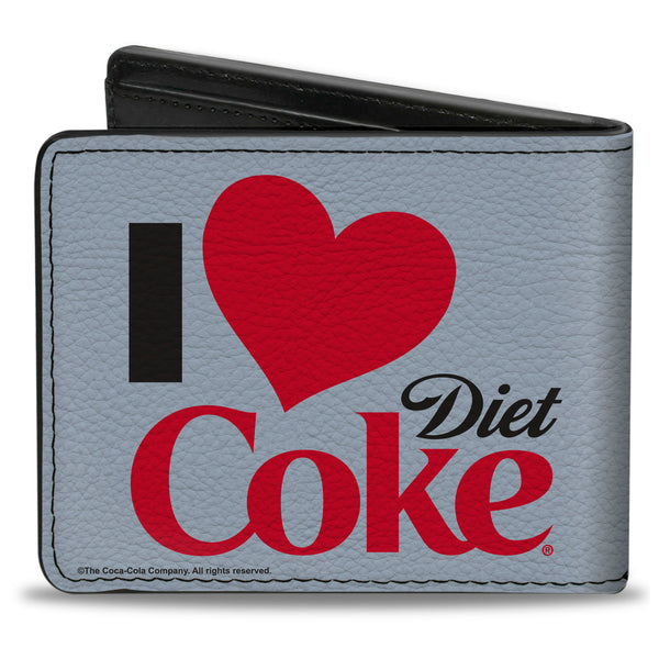 Buckle-Down Bi-Fold Wallet - I Heart DIET COKE Text White/Black/Red