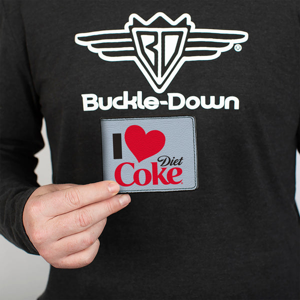 Buckle-Down Bi-Fold Wallet - I Heart DIET COKE Text White/Black/Red