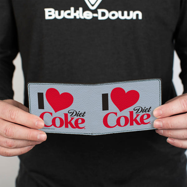 Buckle-Down Bi-Fold Wallet - I Heart DIET COKE Text White/Black/Red