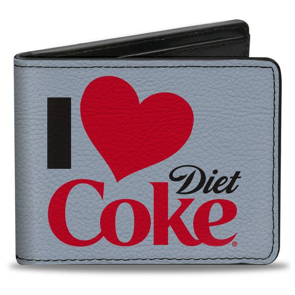 Buckle-Down Bi-Fold Wallet - I Heart DIET COKE Text White/Black/Red