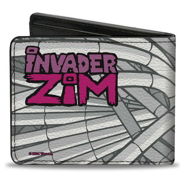 Buckle-Down Bi-Fold Wallet - INVADER ZIM GIR With Hood Down Pose Hoses Grays