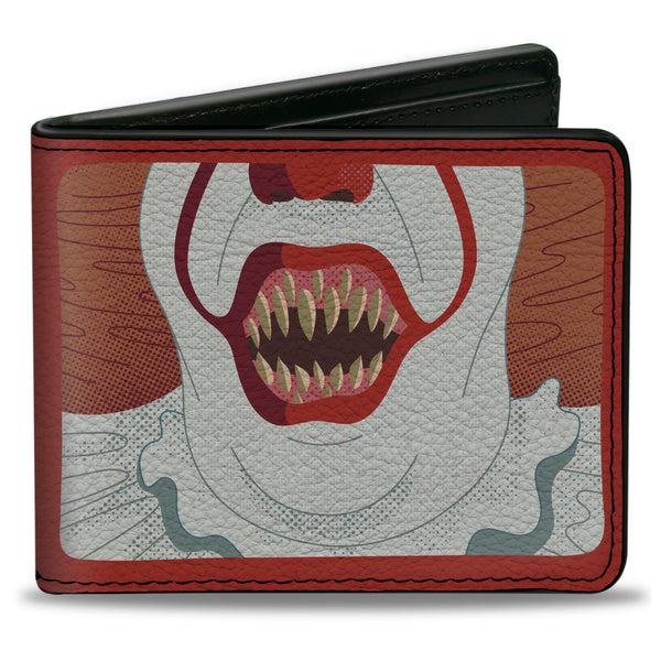 Buckle-Down Bi-Fold Wallet - IT Chapter Two Pennywise Smile Close-Up + Title Logo Red/White