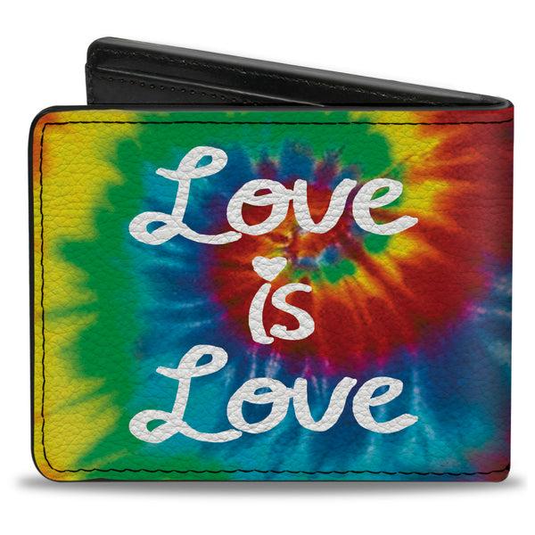 Buckle-Down Bi-Fold Wallet - LOVE IS LOVE BD Tie Dye White