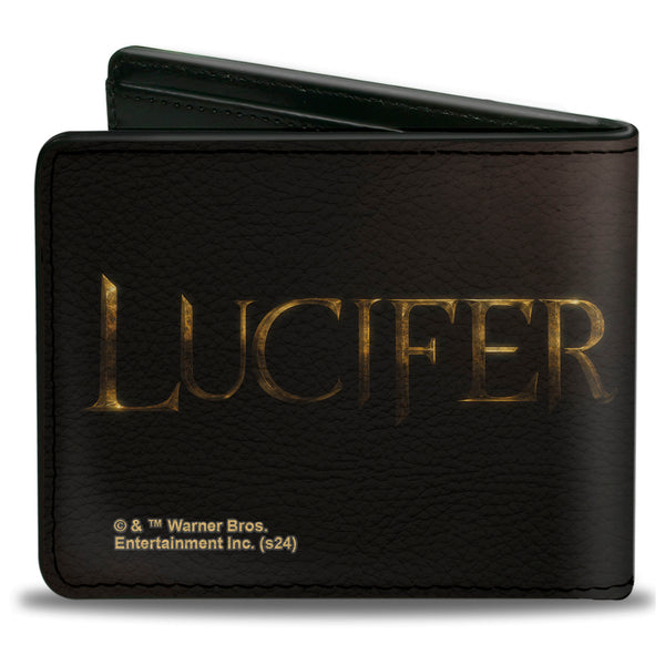 Buckle-Down Bi-Fold Wallet - LUCIFER Title Logo Black/Gold
