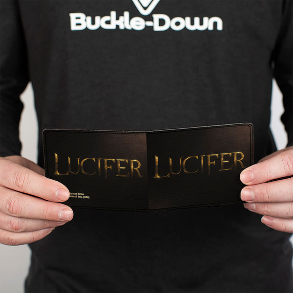 Buckle-Down Bi-Fold Wallet - LUCIFER Title Logo Black/Gold