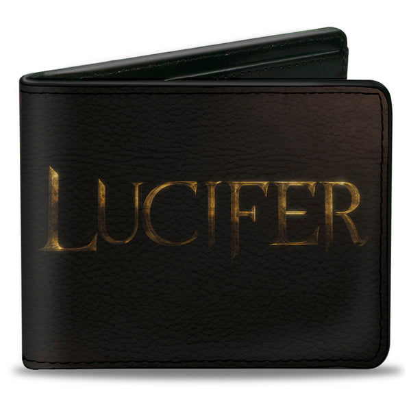 Buckle-Down Bi-Fold Wallet - LUCIFER Title Logo Black/Gold