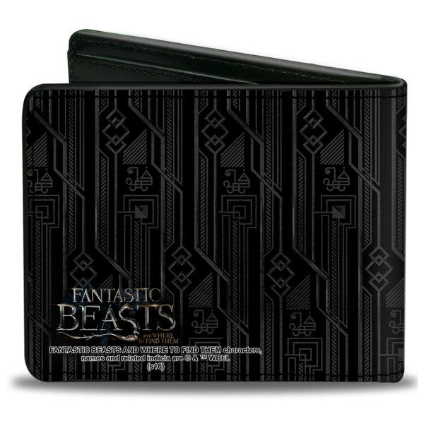 Buckle-Down Bi-Fold Wallet - MACUSA Seal Black Gold + FBAWTFT Logo Grays Gold
