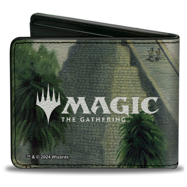 Buckle-Down Bi-Fold Wallet - Magic The Gathering Ancestral Recall Pharaoh And Pyramid Card Image