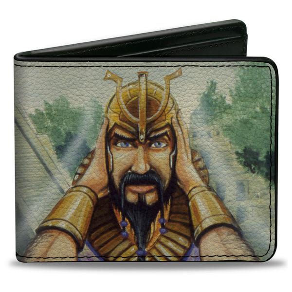 Buckle-Down Bi-Fold Wallet - Magic the Gathering Ancestral Recall Pharaoh and Pyramid Card Image