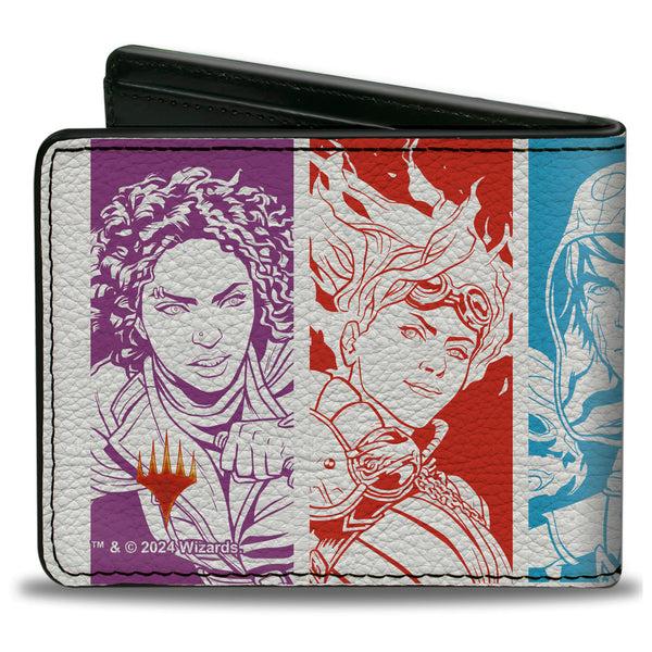 Buckle-Down Bi-Fold Wallet - Magic The Gathering Planeswalkers Pose Blocks White/Multi Color