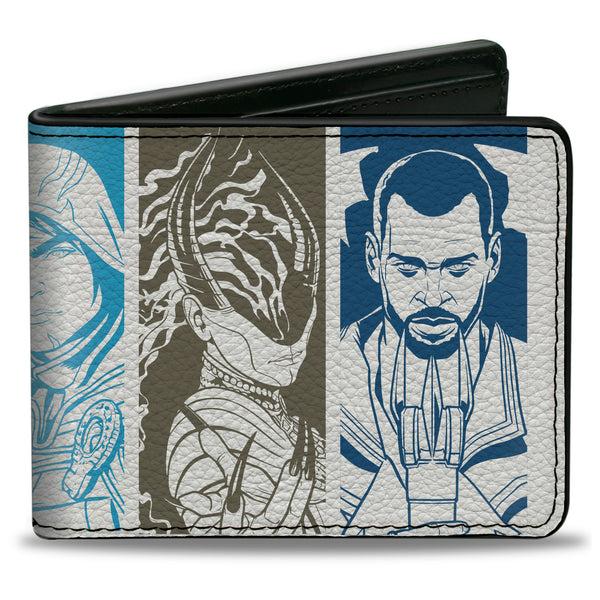 Buckle-Down Bi-Fold Wallet - Magic the Gathering Planeswalkers Pose Blocks White/Multi Color