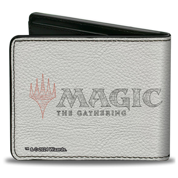 Buckle-Down Bi-Fold Wallet - MAGIC THE GATHERING White Mana Sun Icon And Title Logo White/Yellows