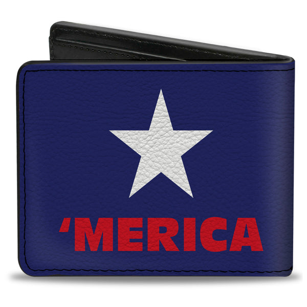 Buckle-Down Bi-Fold Wallet - 'MERICA Star Blue Red White